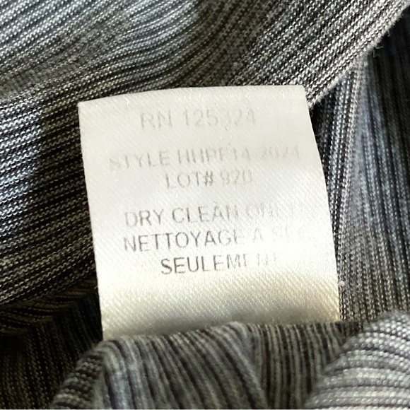 Haute Hippie gray black stripe long sleeve hoodie front pocket shirt sweatshirt - Picture 7 of 11